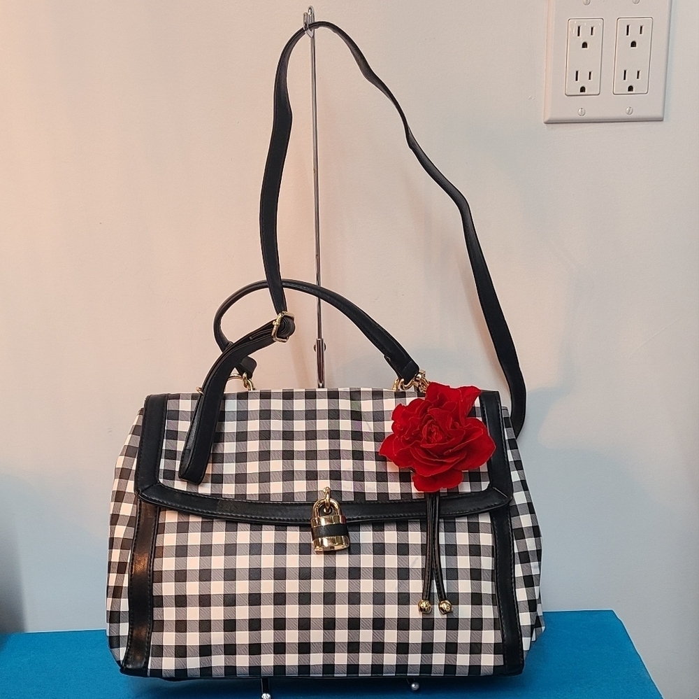 Signature Checkered Crossbody Tote Purse